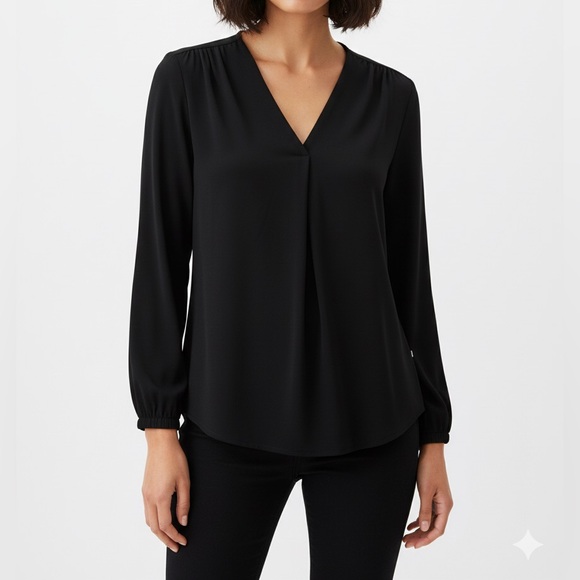 Vince Camuto Tops - Vince Camuto Black V-Neck Blouse